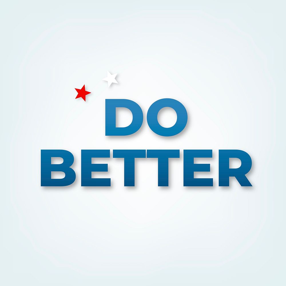 Do better text typography on blue