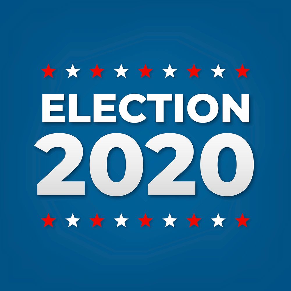 Election 2020 text typography word