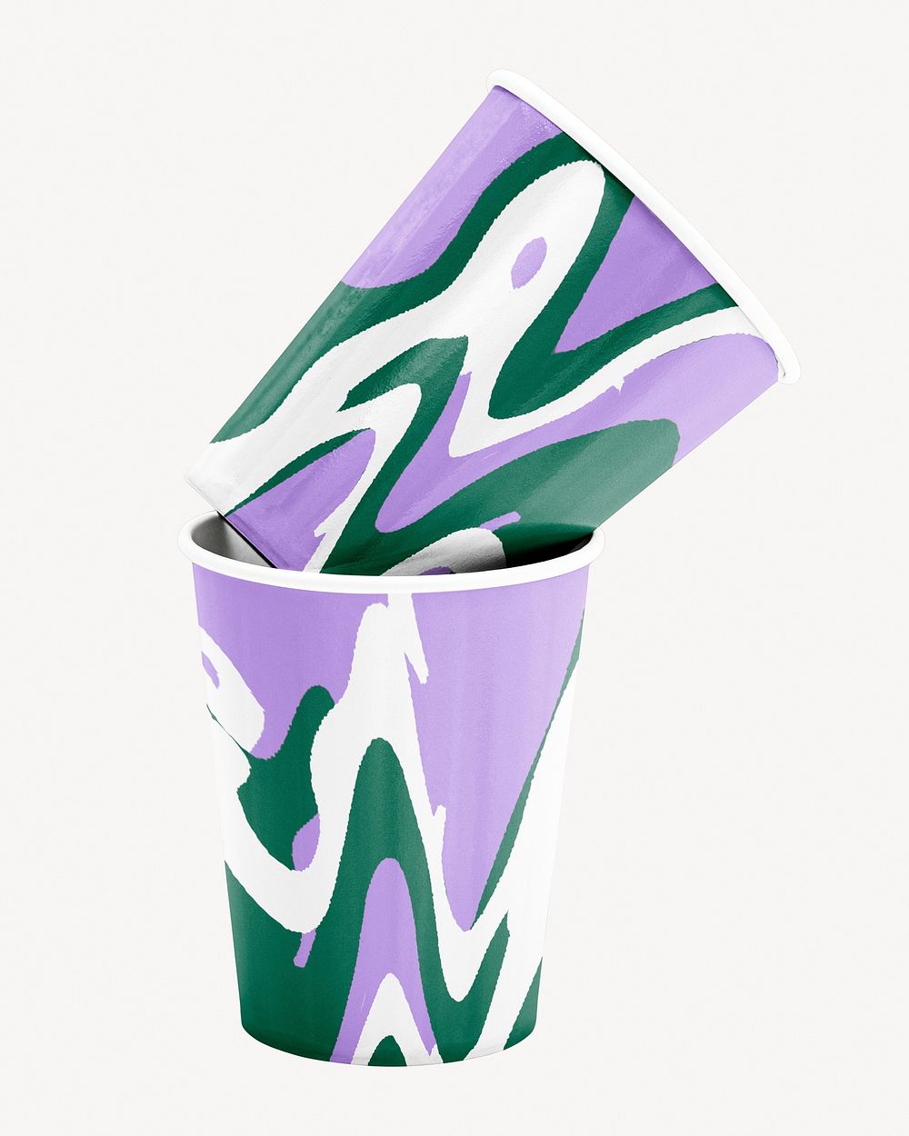 Paper cup mockup, editable design psd