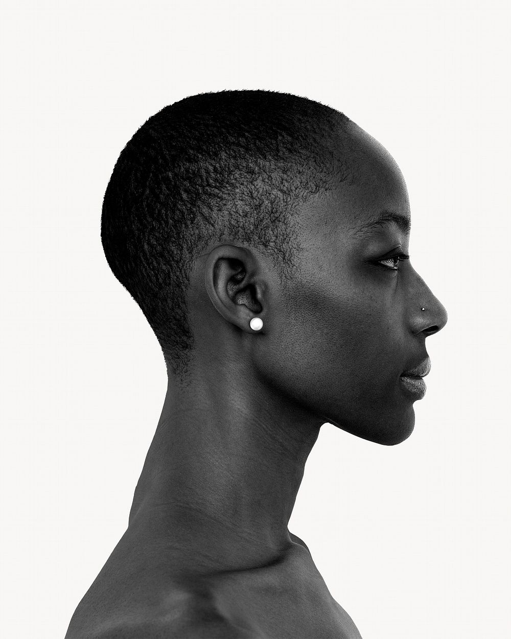 Black woman, side view, white | Free Photo - rawpixel