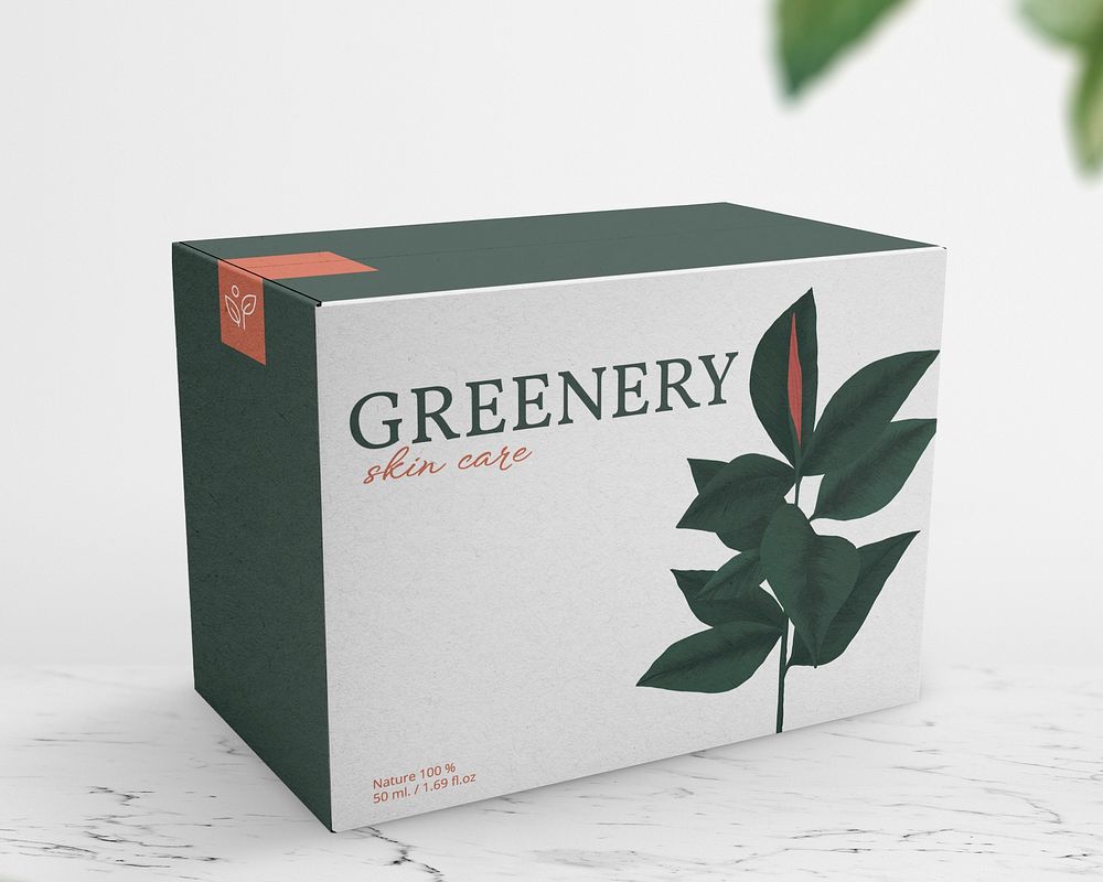 Eco paper box  mockup, editable design  psd