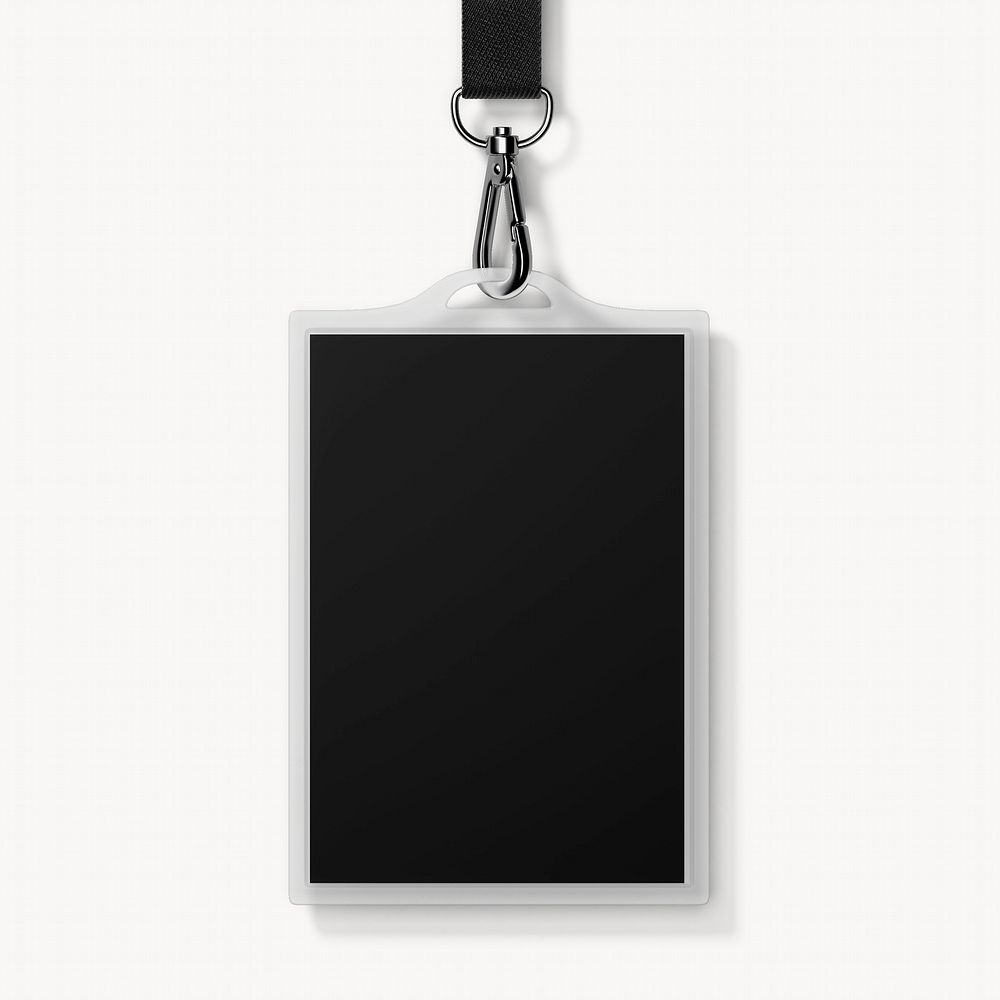 ID card holder, black 3D design