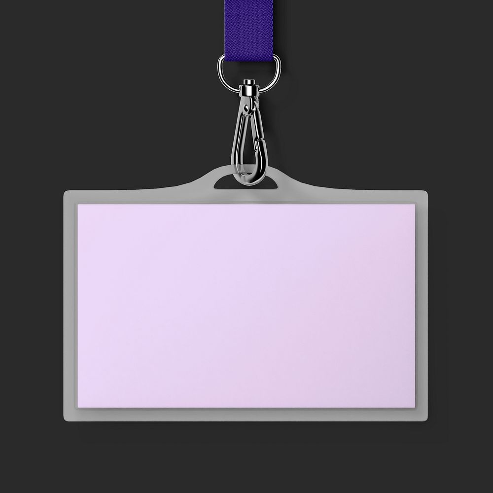 Staff card, purple 3D design