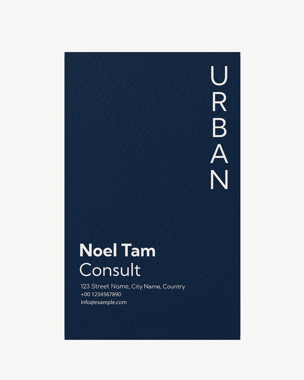 Business card mockup, blue 3D design psd