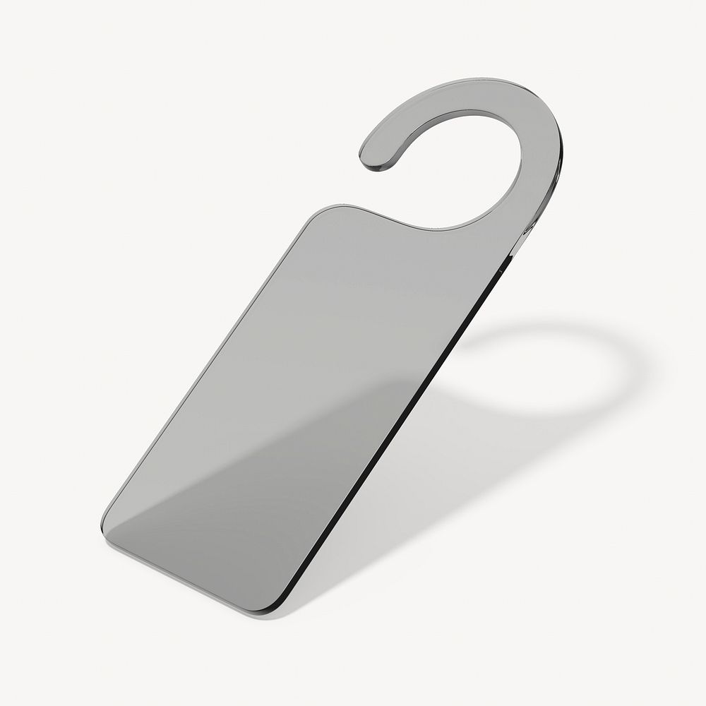 Door tag, gray 3D design