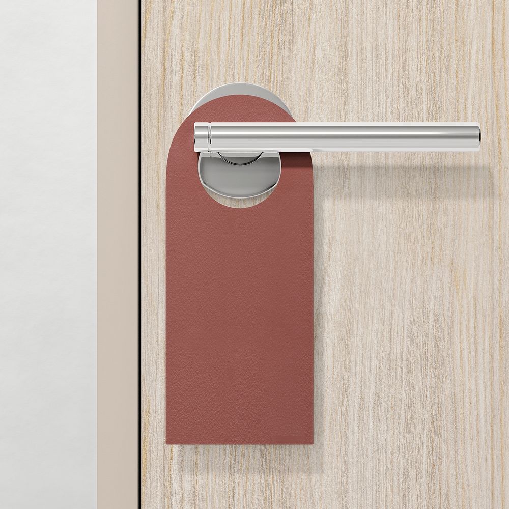 Door hanger, hotel room 3D rendering design