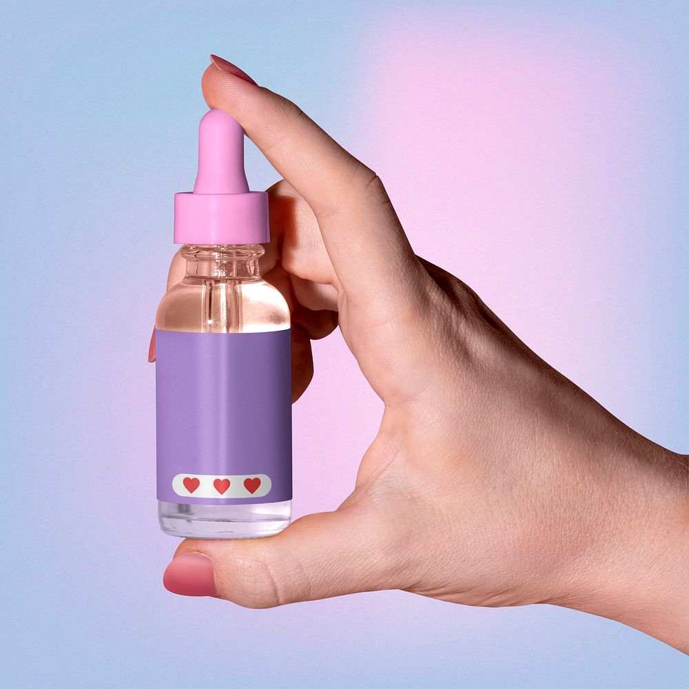 Dropper bottle, cute product packaging design