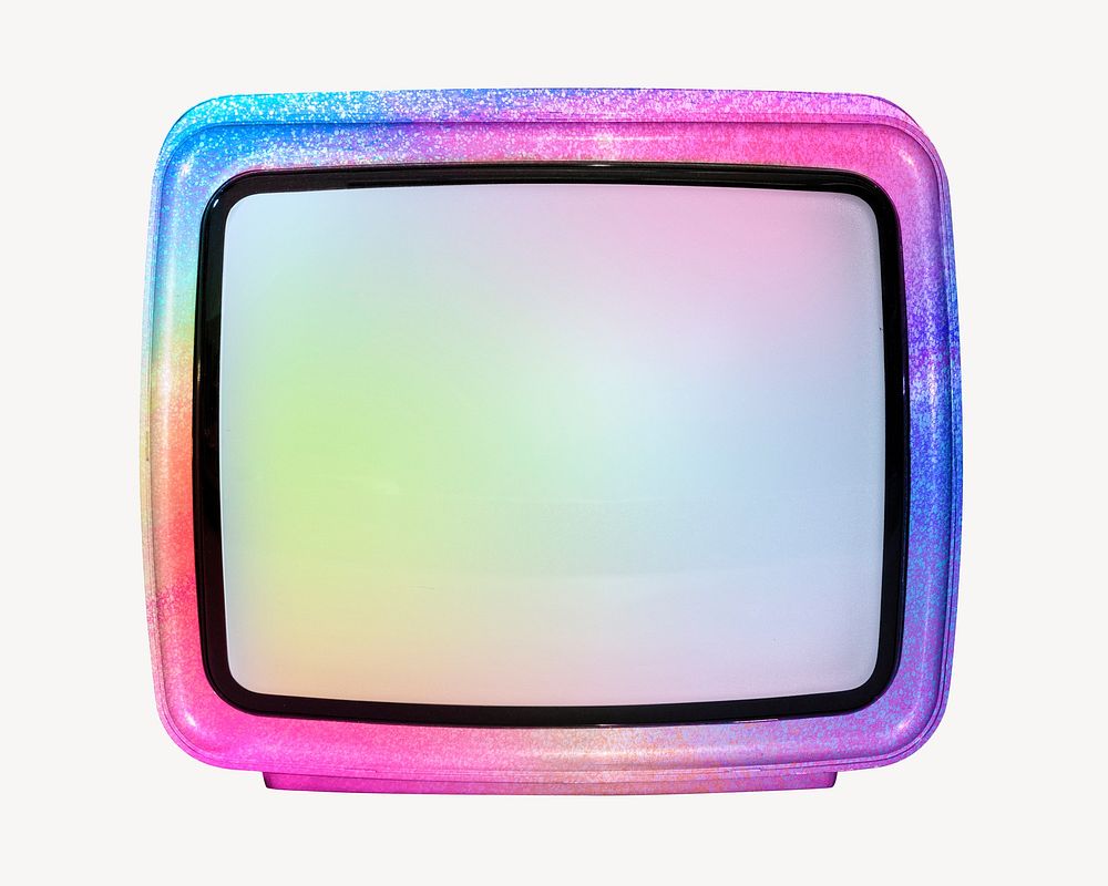 Colorful retro television screen, blank design space