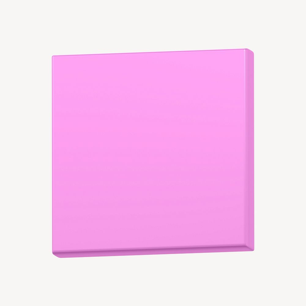 Pink square, 3D rendering design