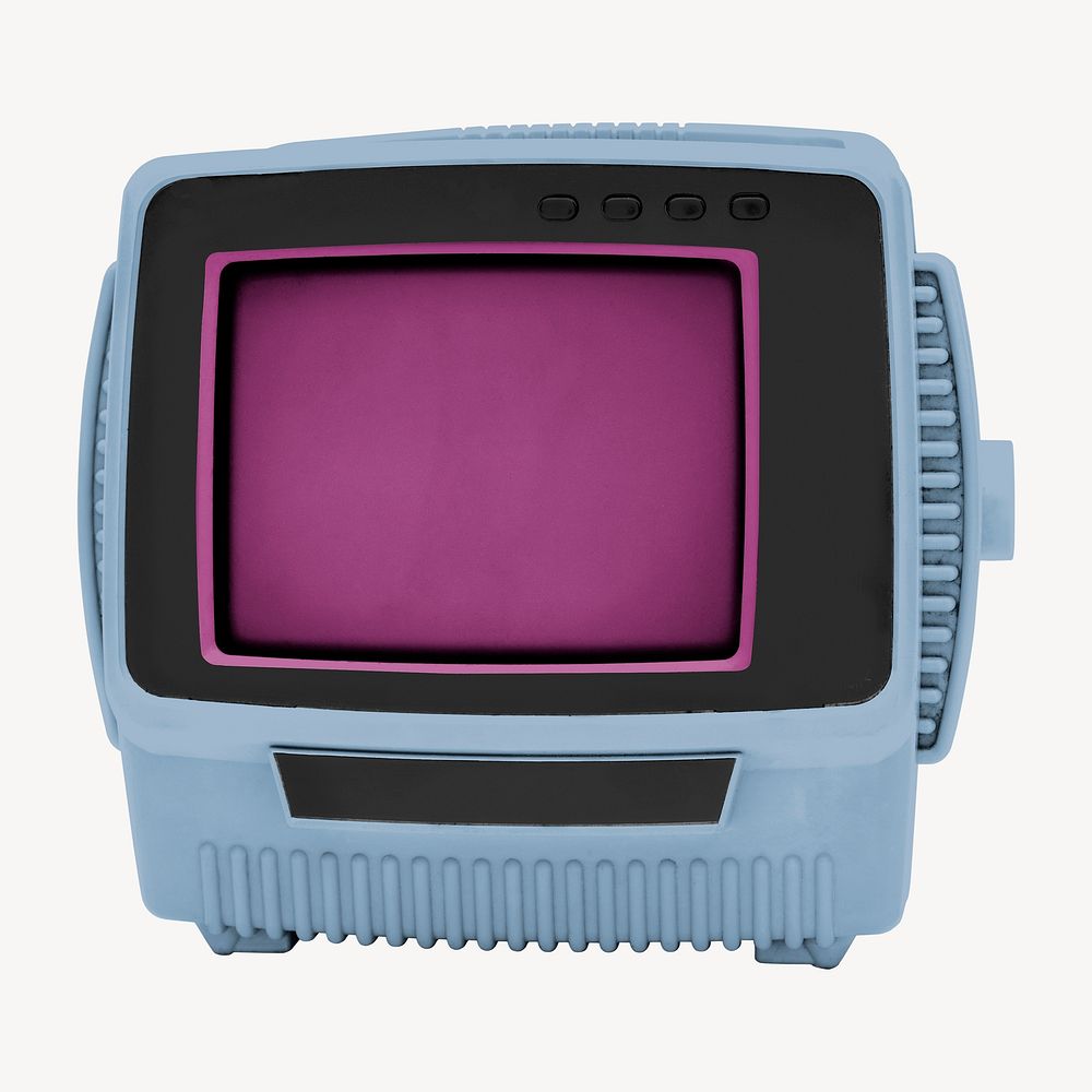 Blue retro TV, edgy entertainment design