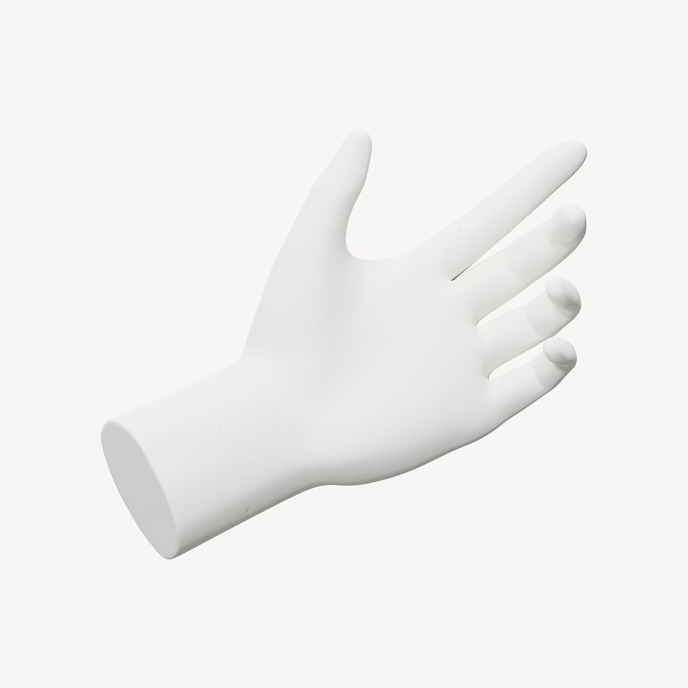 White hand, 3D rendering design