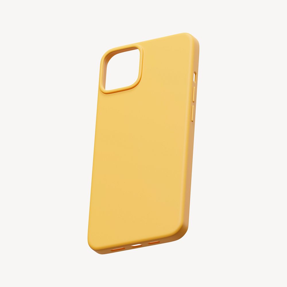 Yellow phone case, smartphone accessory design