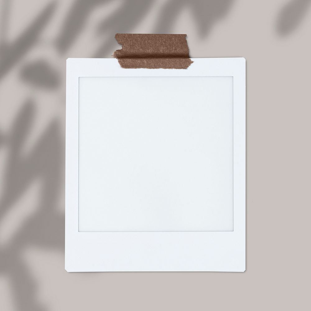 Instant photo film frame, blank design