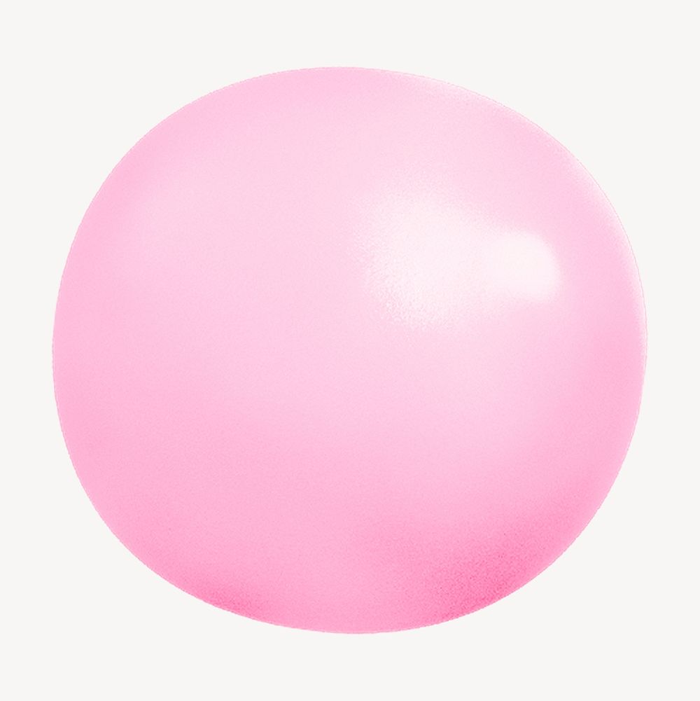 Pink bubble, round shape graphic psd