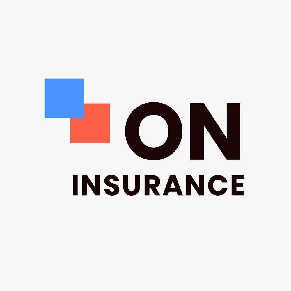 Insurance editable logo template, creative design vector