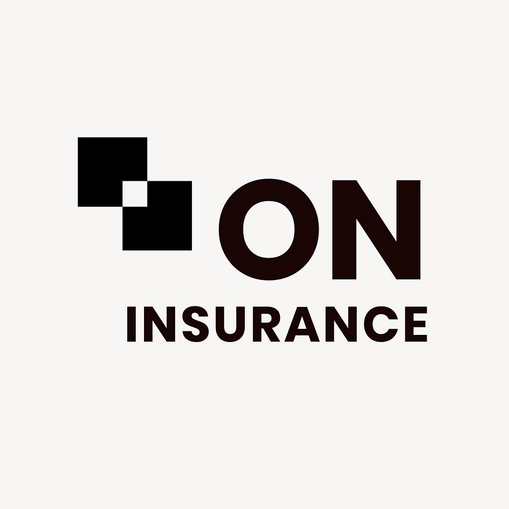 Insurance logo template, editable design vector