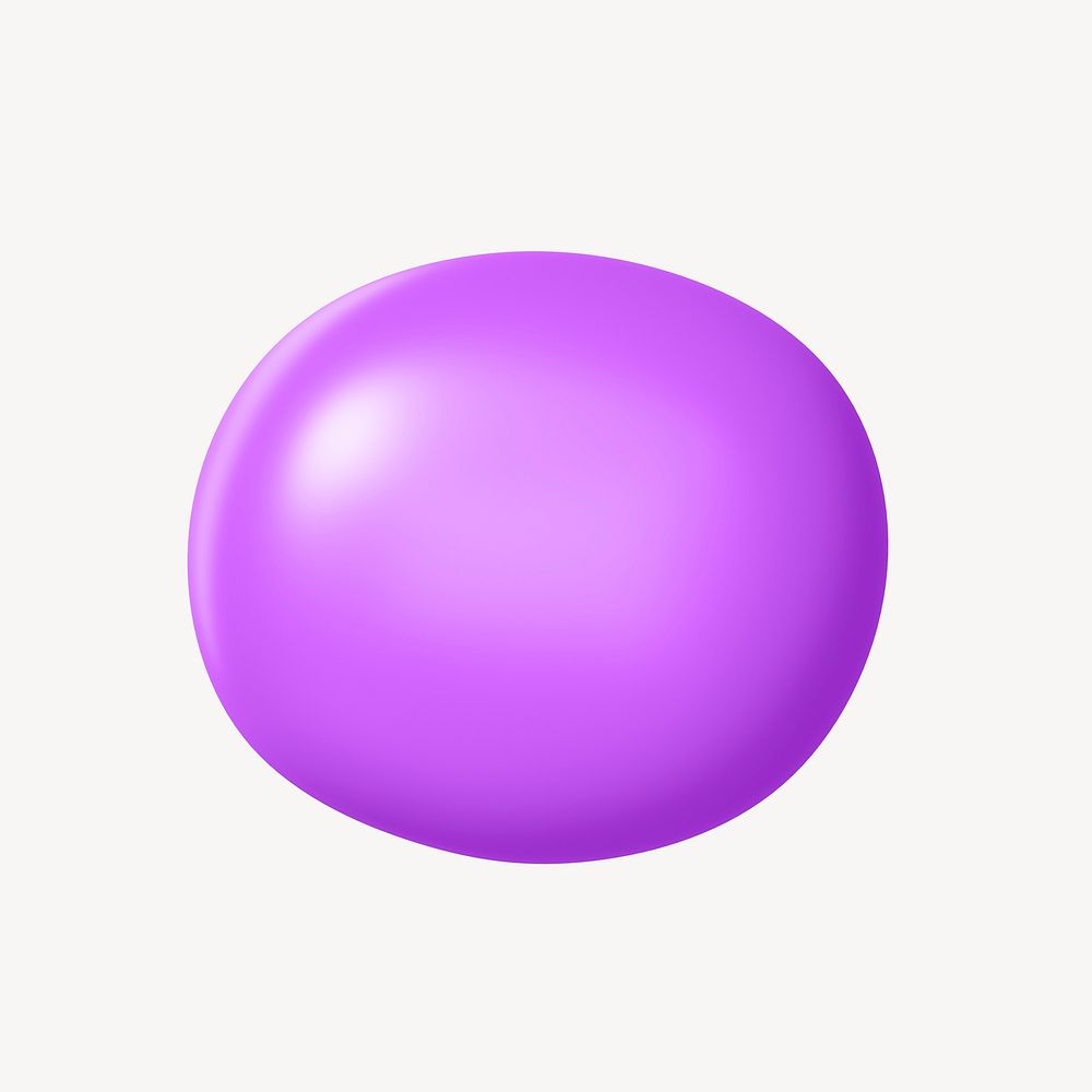 Full stop mark, 3D purple balloon texture