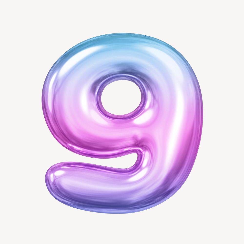 g letter, pink 3D gradient balloon English alphabet