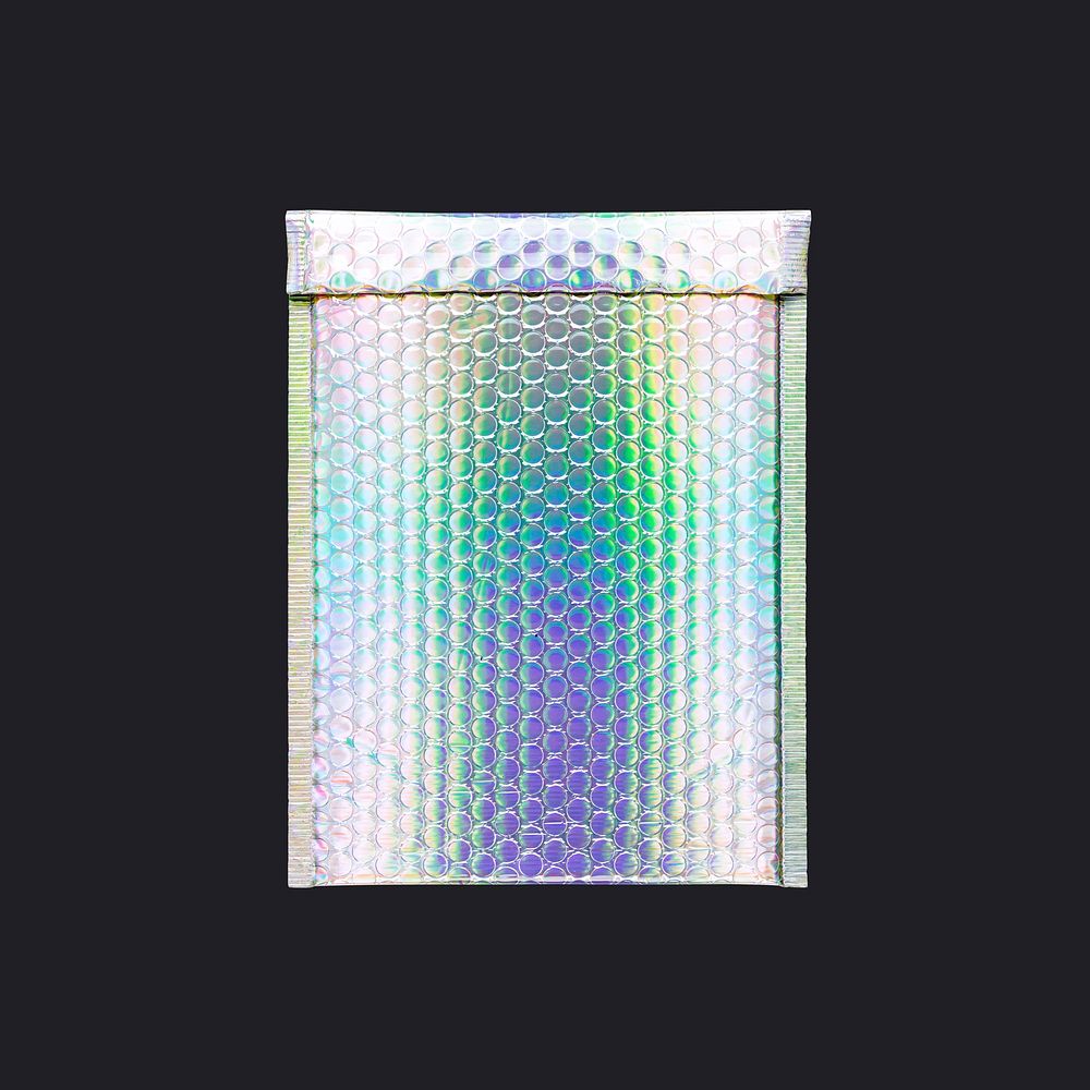 Holographic bubble mailer bag, product packaging