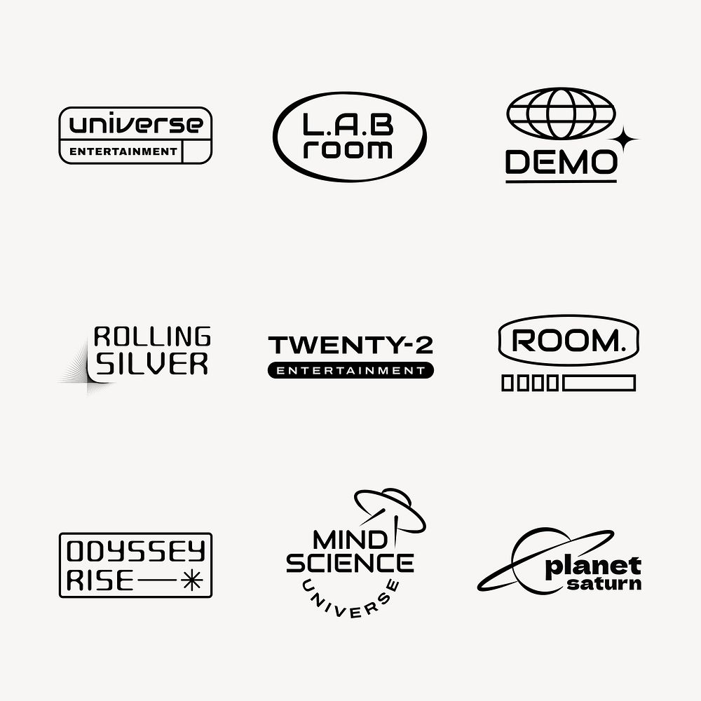 Business logo templates, editable design vector