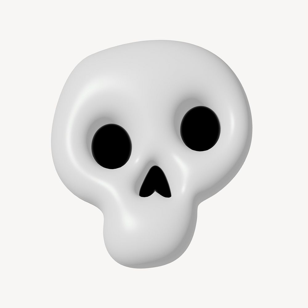 Skull 3D illustration 