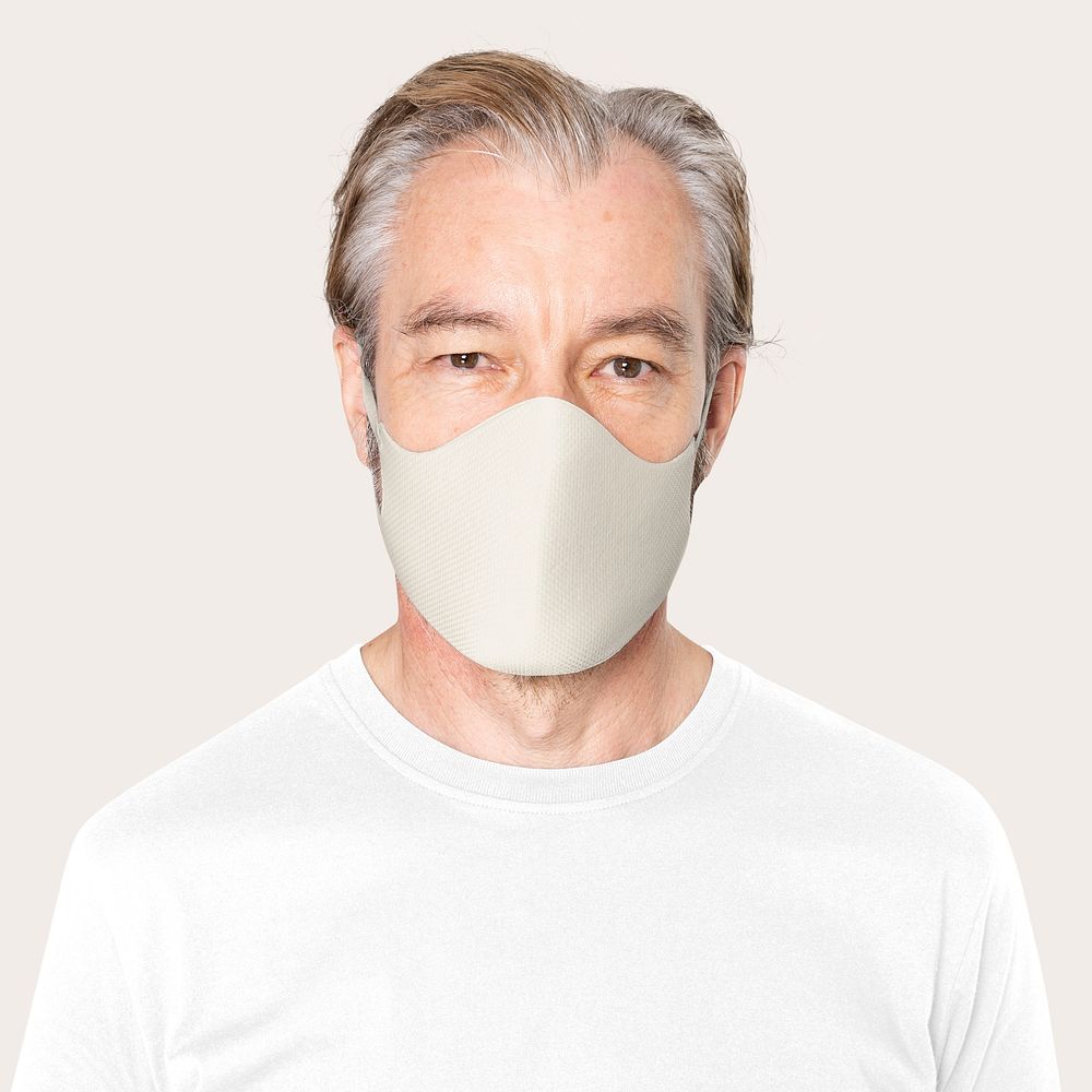 Face mask mockup, COVID-19 protection psd