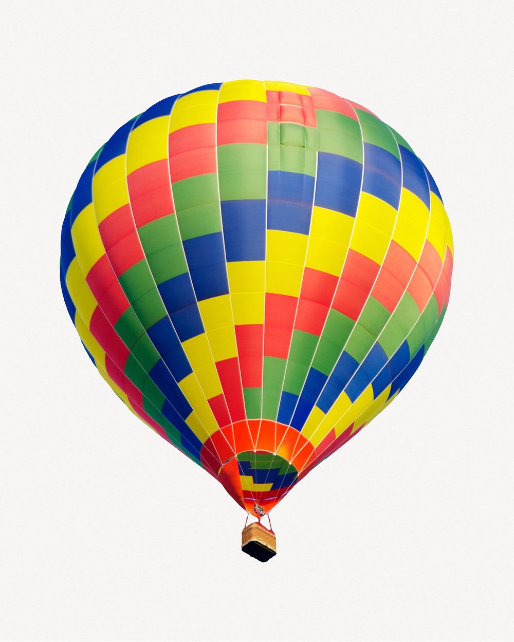 Hot air balloon, isolated object image psd
