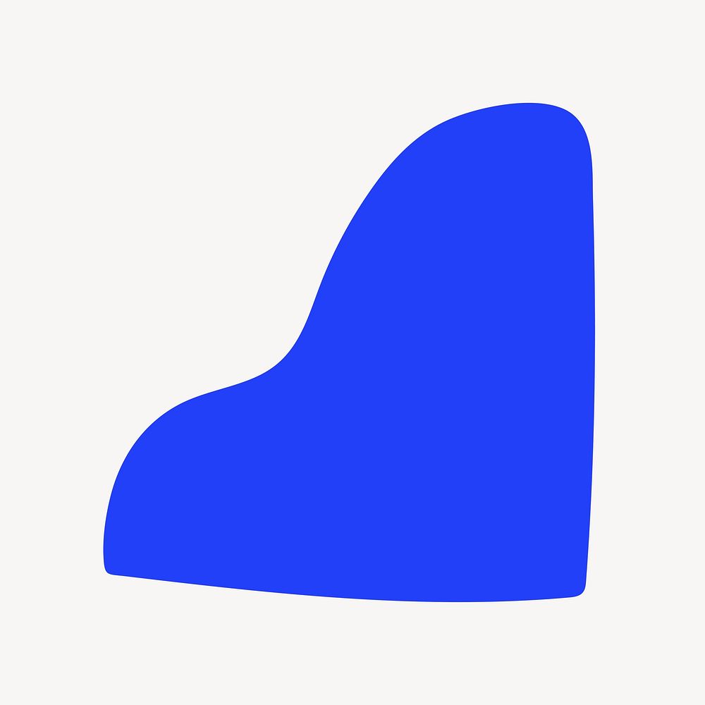 Blue abstract blob shape psd