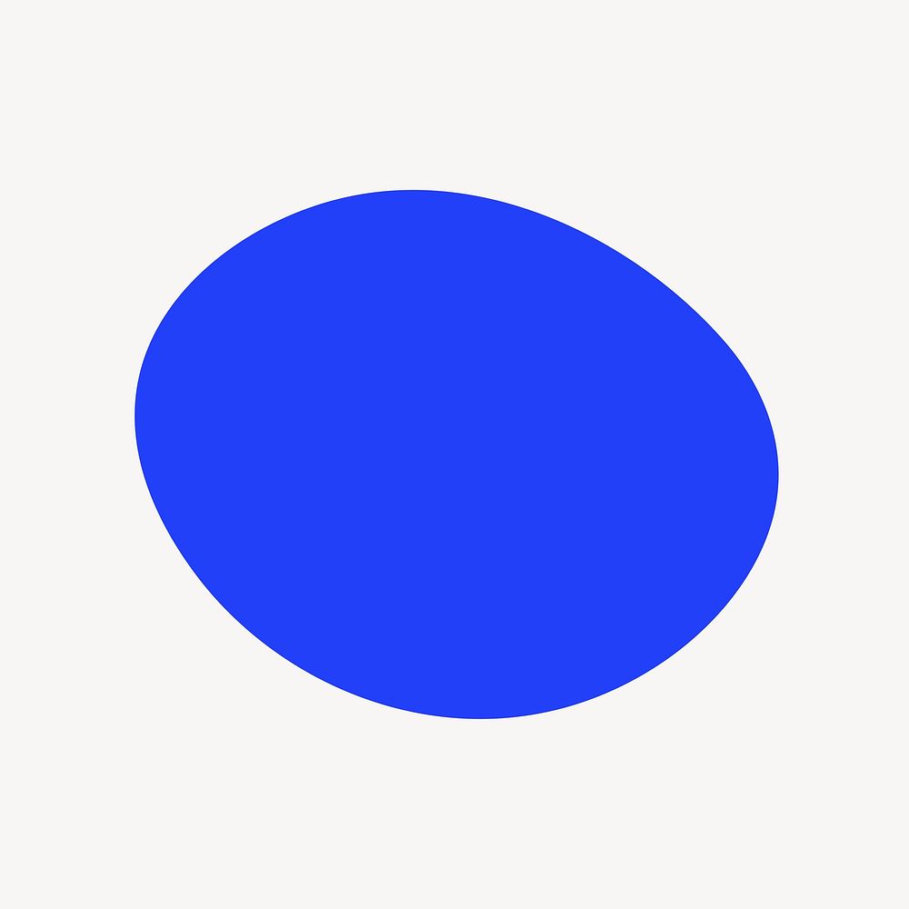 Blue badge, round abstract shape design