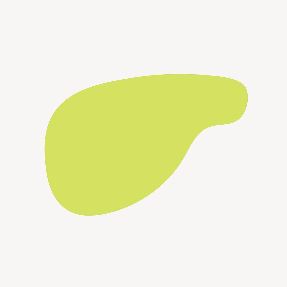 Lime green abstract blob shape vector