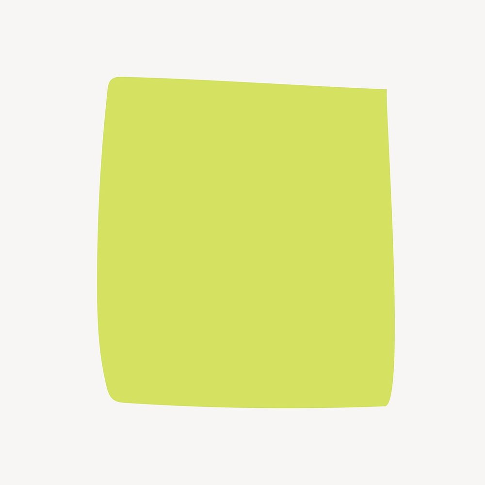 Lime green badge, square shape design vector