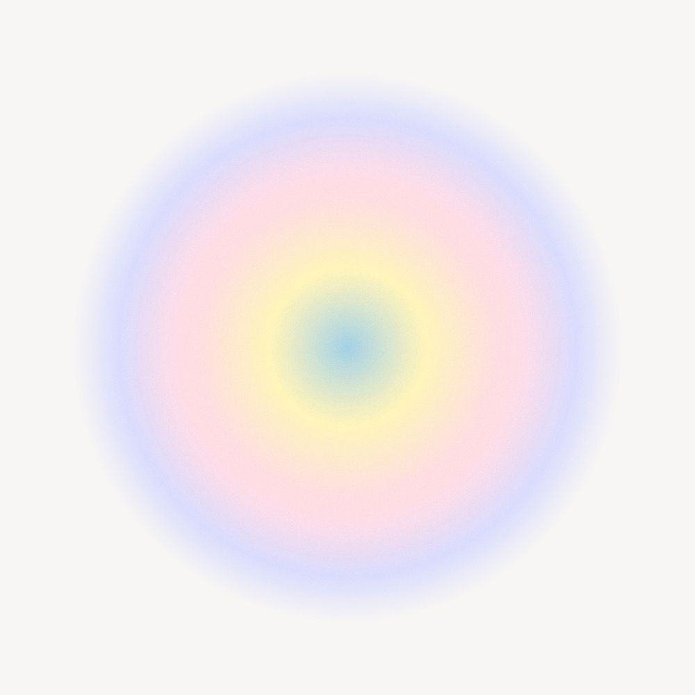 Gradient circle collage element, aesthetic design psd