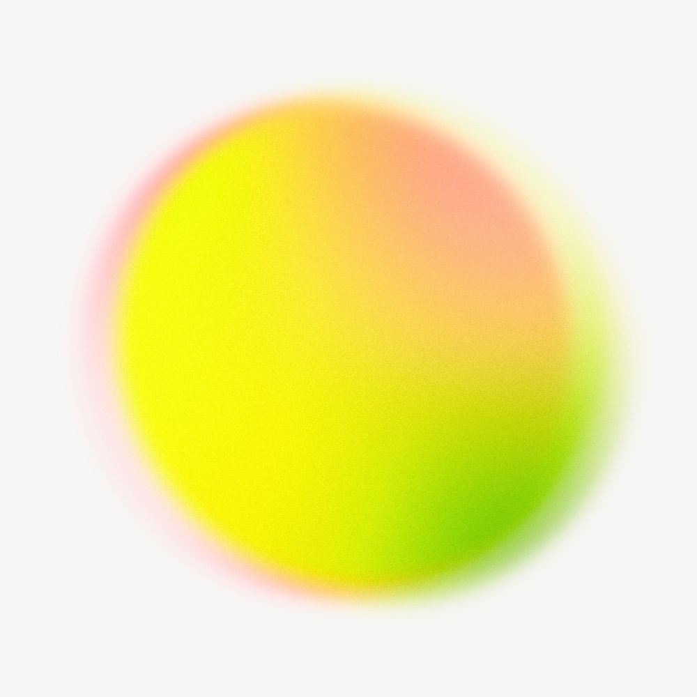 Blurry yellow circle collage element, aesthetic design psd