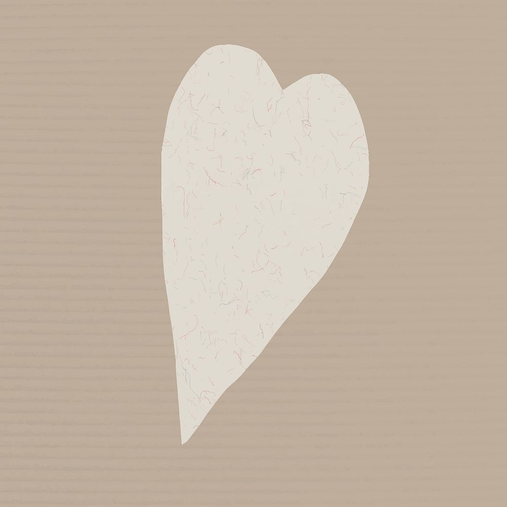 Beige heart shape element illustration