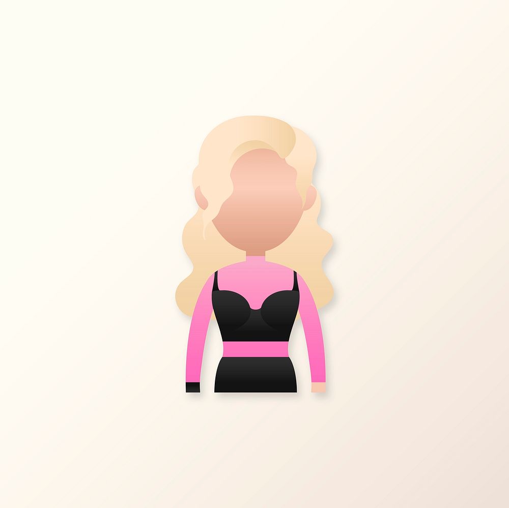 Sporty girl avatar illustration