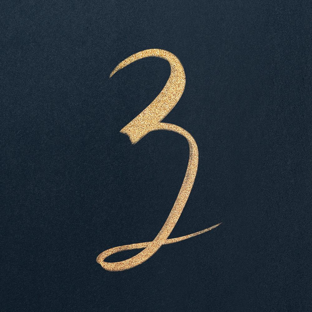 Calligraphy gold letter z typography font