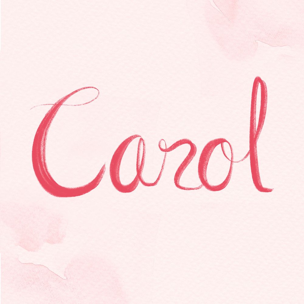 Carol name hand lettering font