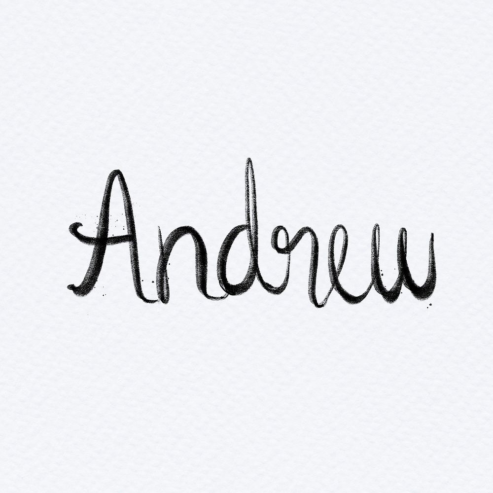 Hand drawn Andrew font typography