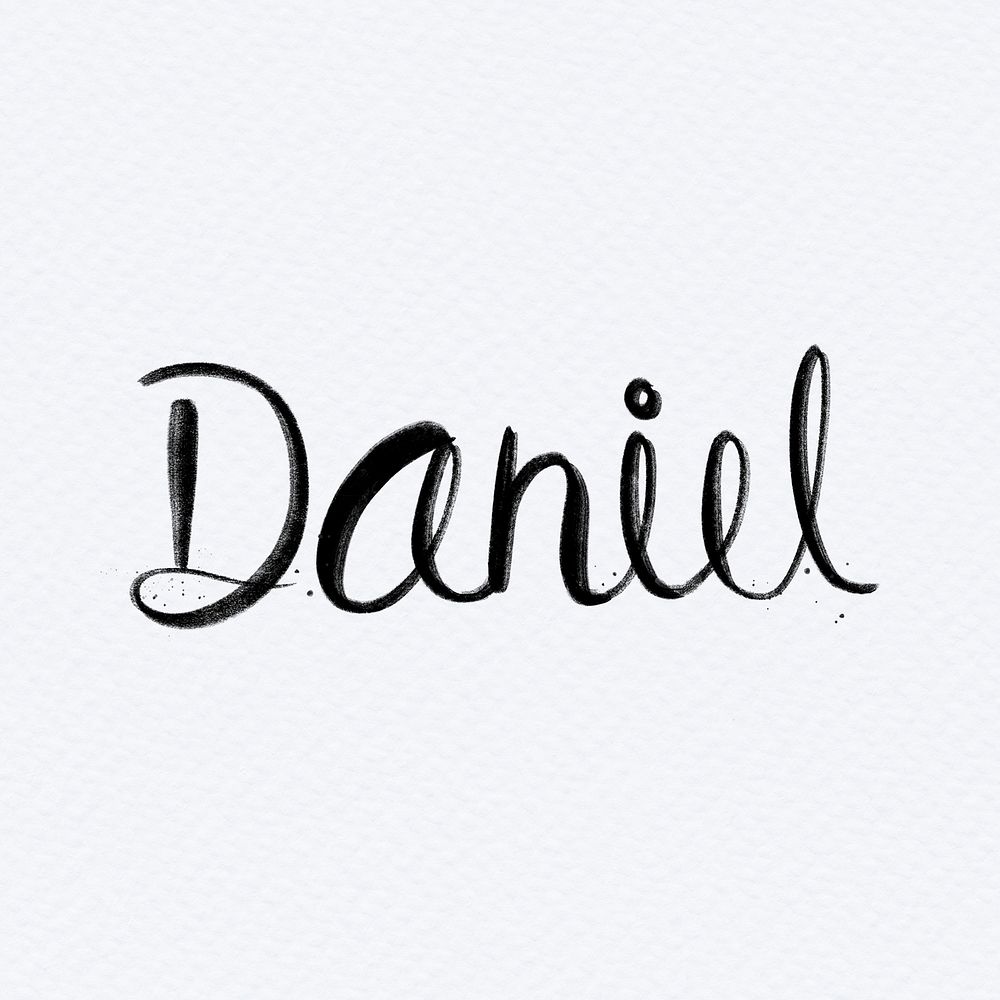 Hand drawn Daniel font typography