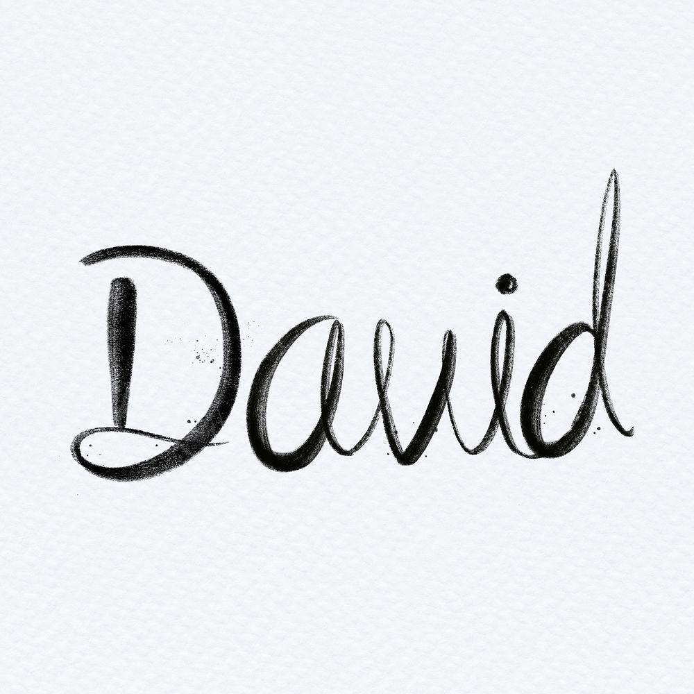 Hand drawn David font typography