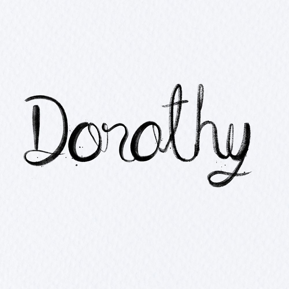 Hand drawn Dorothy font typography