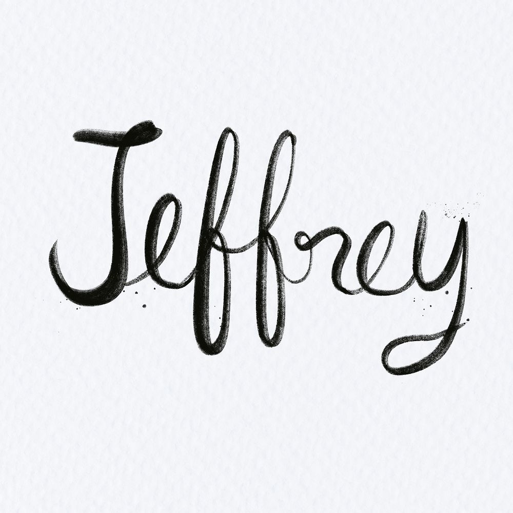 Hand drawn Jeffrey font typography