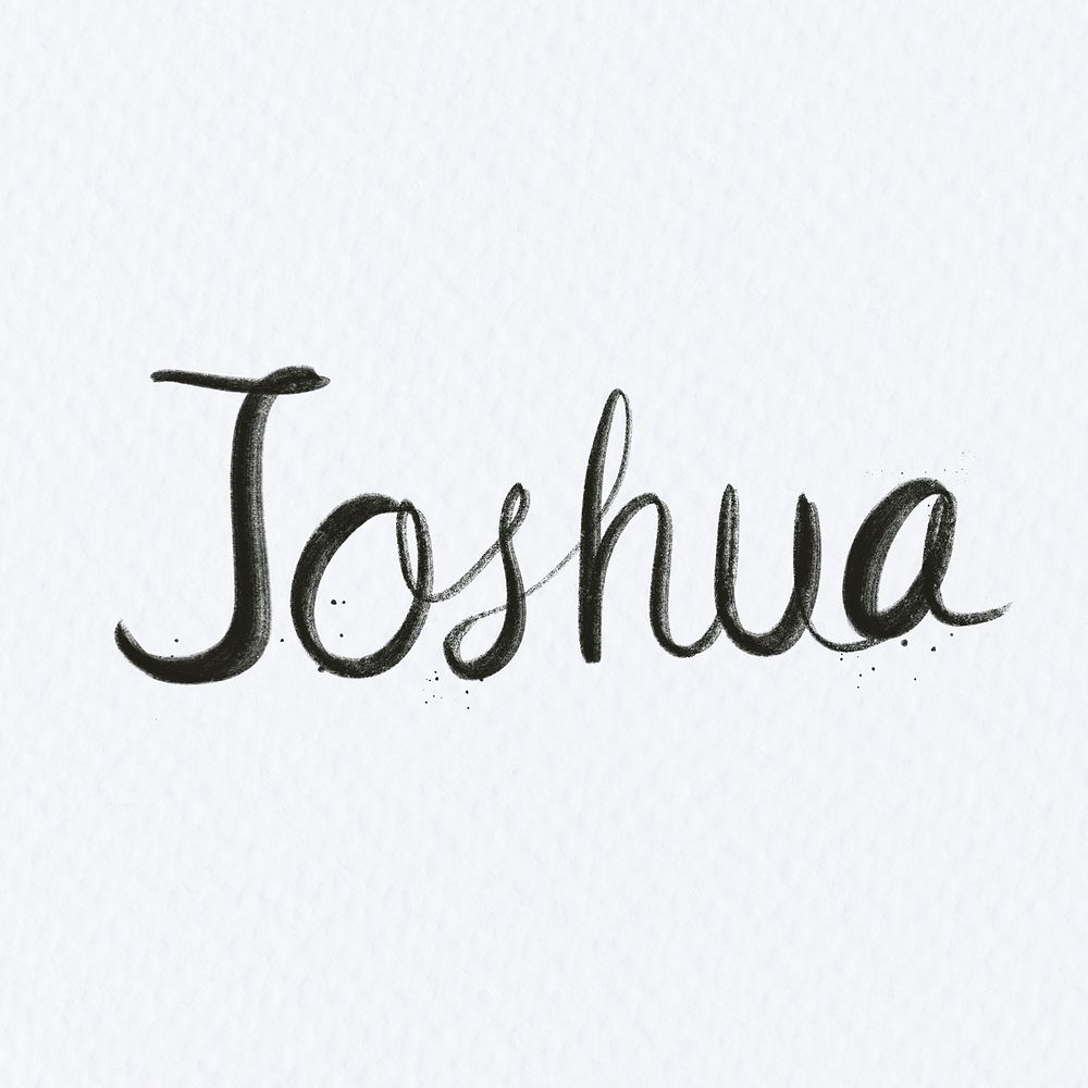 Hand drawn Joshua font typography
