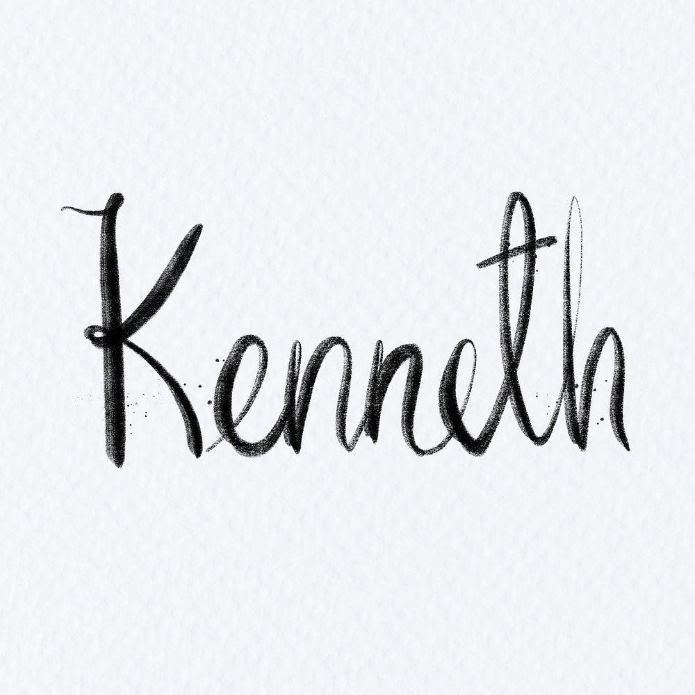 Hand drawn Kenneth font typography