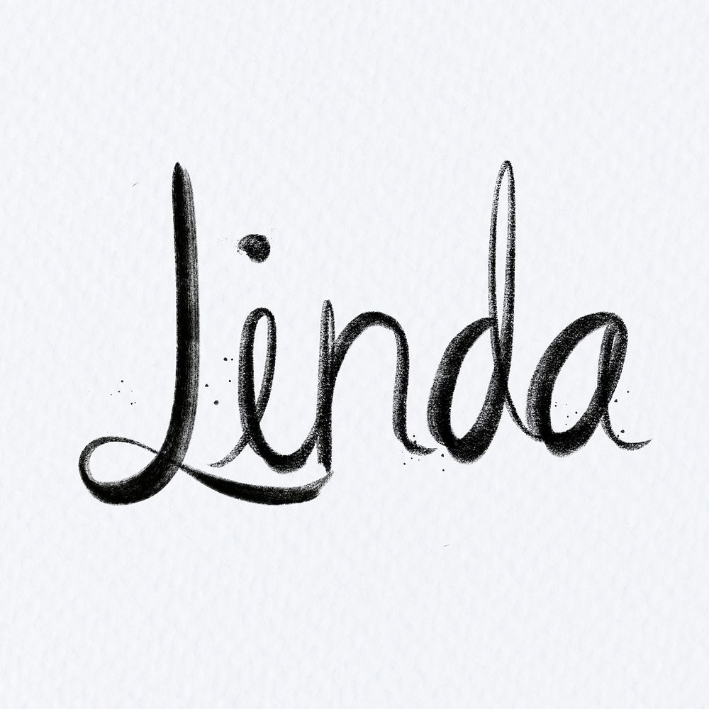 Hand drawn Linda font typography