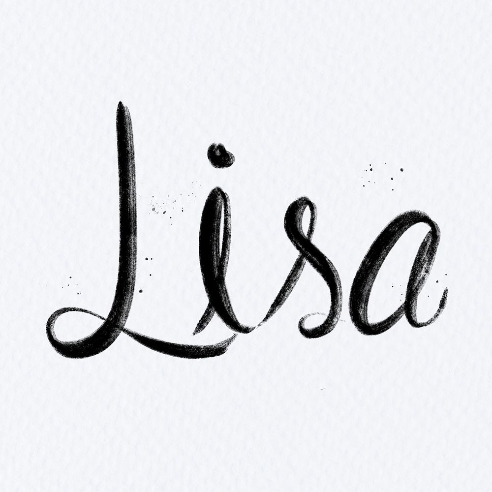 Hand drawn Lisa font typography