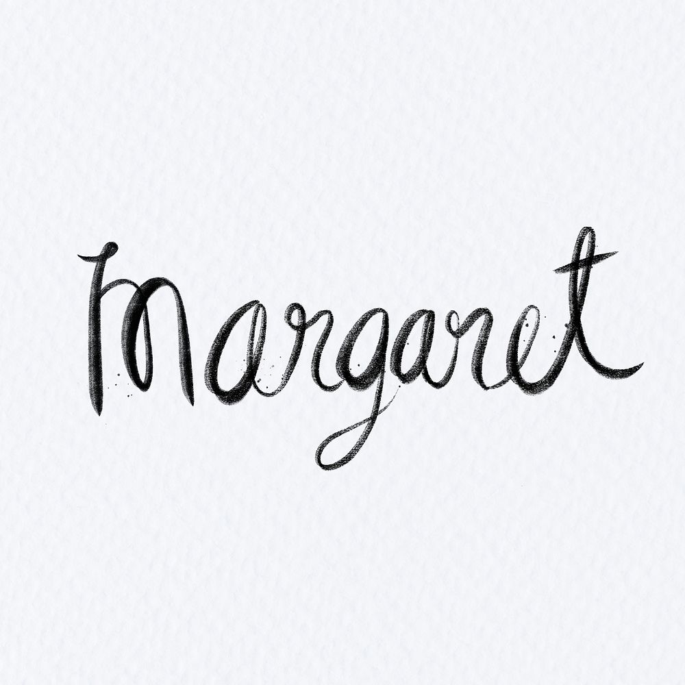 Hand drawn Margaret font typography