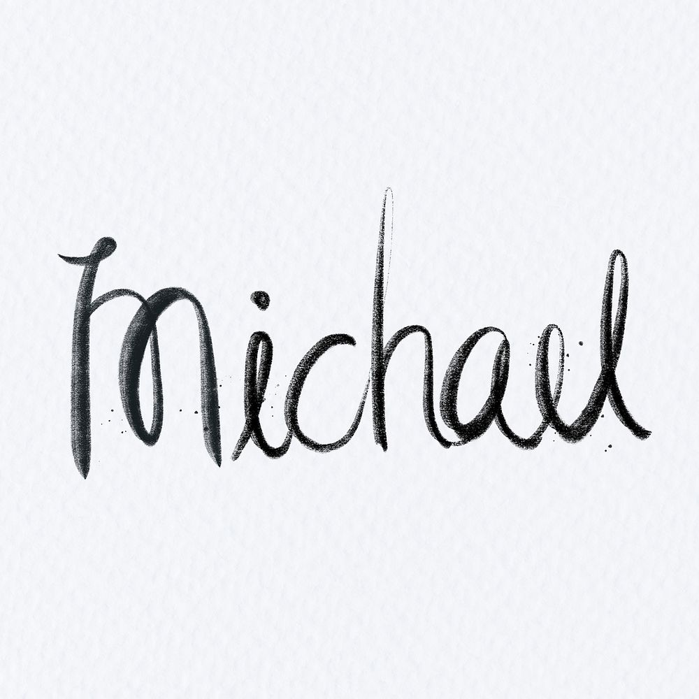 Hand drawn Michael font typography