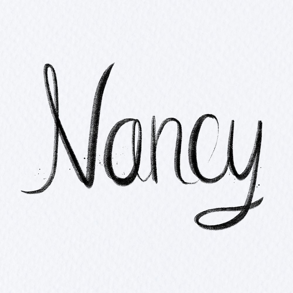Hand drawn Nancy font typography