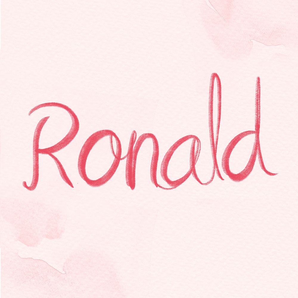 Ronald name word typography
